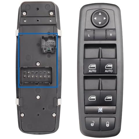 Driver Side Power Window Switch Compatible with 2014-17 Cherokee Replace for: 68141894AA Cover