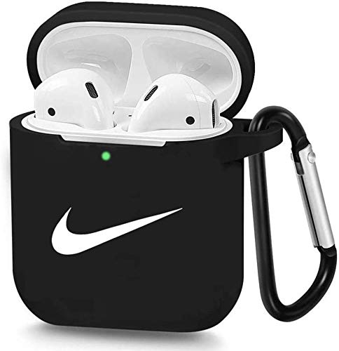 ANIO Compatible for Airpods Case with Carabiner,Shockproof Protecive Premium Silicone Cover Skin