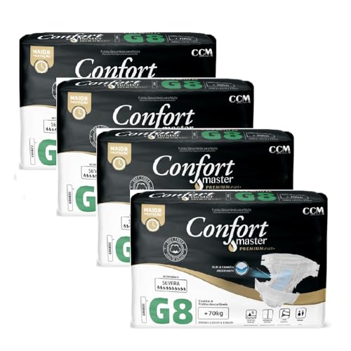 Kit 4 Fraldas Geriátricas Confort Premium - Tam. G - 8 Unidades