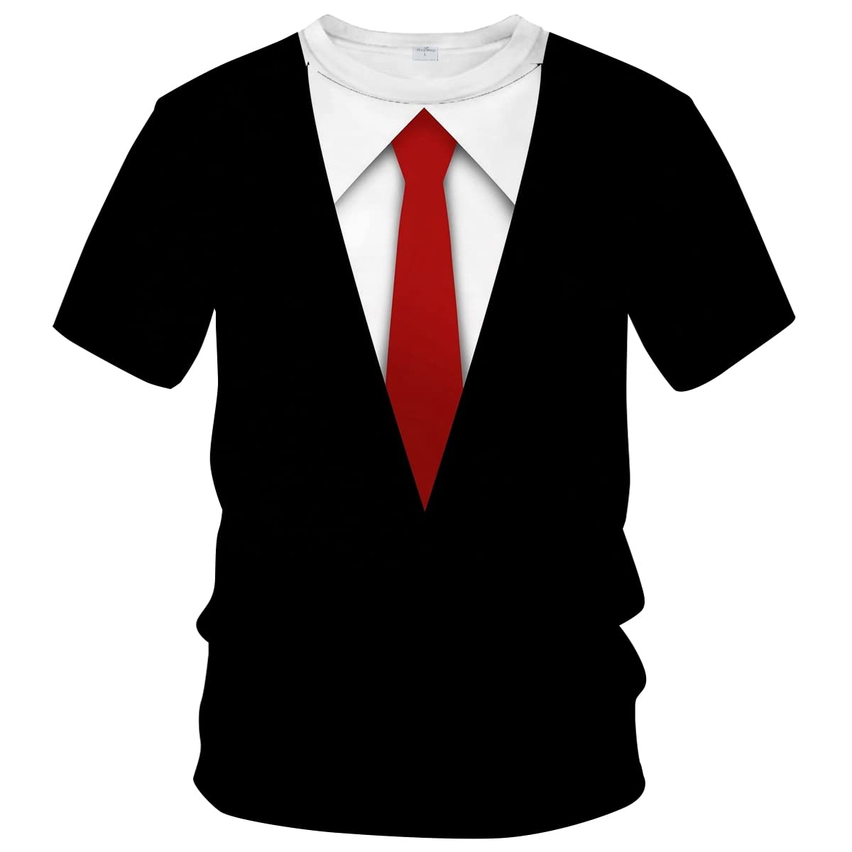 LAOLIUSN Tuxedo T Shirts for Men Tux Costume Suit and Tie Tee Shirt Gifts T-Shirt