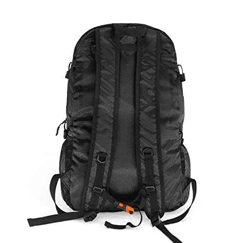 Wolt Packable Hiking Backpack, 40L Waterproof Lightweight Hiking Daypack, Foldable Backpack With Wet Pocket For Travel, Camping, Outdoor Sports (Black) #TOP4
