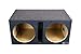 Atrend Dual Vented 12 Inch Subwoofer Enclosure - SPL Tuned Car Subwoofer Boxes & Enclosures - Premium Subwoofer Box Improves Audio Quality, Sound & Bass - Nickel Finish Subwoofer Terminals - Charcoal