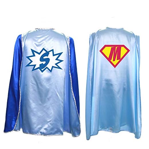 Everfan Personalized Adult Superhero Cape | Superhero Cape for Adults | Satin Costume Cape (38" L x 48" W) (Light Blue)