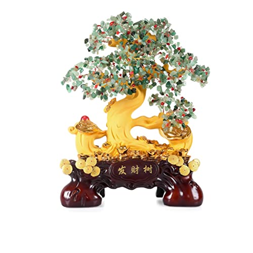 Árbol de piedras de cristal de la buena suerte Crystal Lucky Tree Decoration Crafts Fortune Tree Home Decoration Money Tree Enviar amigos Company Store Housewarming Apertura Regalos Árbol de piedras p