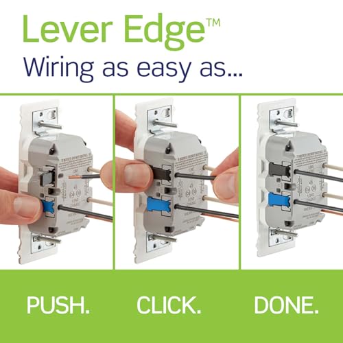 Lever Edge 15 Amp Self-Test, Tamper Resistant GFCI Outlet, EGFT1-W, White by Leviton - Image 3