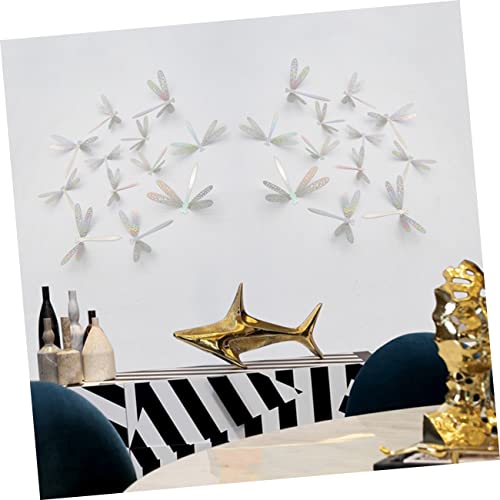 Vinilo decorativo libélula recortada con efecto 3D troquelado para salones elegantes 3