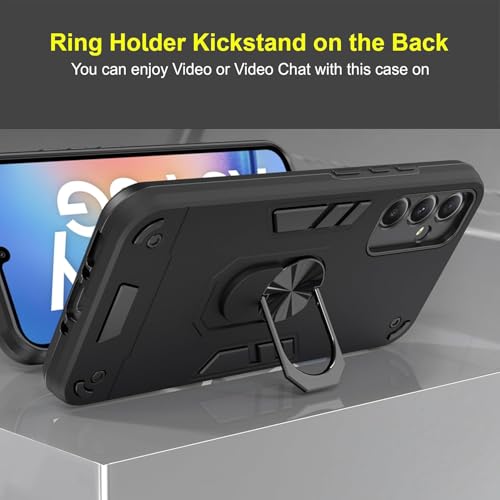 Image of NDCOM for Samsung A34 5G Back Cover - Durable & Sleek A34 5G Samsung Back Cover with Perfect Fit, Light Weight, Easy To Apply & Great Grip Anti Slip - Black