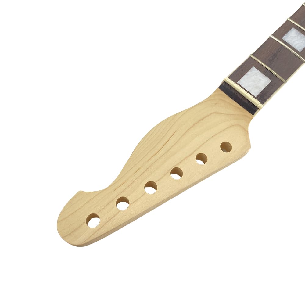 Klonowa szyjka gitarowa 21 progów 65 cm do gitary elektrycznej vintage palisander podstrunnica biała kwadratowa wkładka śruba na pięcie wymiana szyi (lakier)