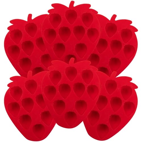 Molde para cubos de hielo con forma de fresa 6 piezas miniatura 1