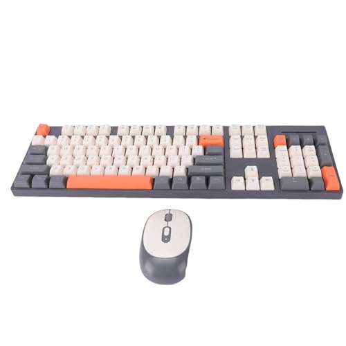 Goshyda Ensemble Clavier et Souris sans Fil, Ensemble Clavier et Souris Ergonomiques sans Fil 2.4G, pour Ordinateur Portable (Tapez 2)