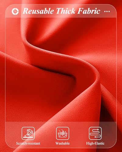 Slohif Luggage Cover for Suitcase Tsa Approved Protector - Carry on Luggage Sleeve Large Suit Case Cover Travel Stretch Luggage Case Protective Washable Fit 18-30 Inch Red
