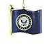 Kurt Adler U.s. Navy Glass Flag Ornament
