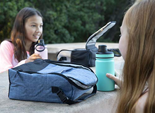 Mira 12 Oz Stainless Steel Kids Water Bottle - Metal Thermos Flask Keeps Cold For 24 Hours, Hot For 12 Hours - Double Wall Vacuum Insulated - Leak Proof Bpa-Free Lid - Rose Pink #TOP3