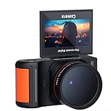 【Imágenes 4K Ultra-HD】: la cámara digital con pantalla abatible 4K captura fotos y videos altamente detallados con resoluciones de hasta 64 M para imágenes fijas y 4K/2.7K/1080 FHD para video. El zoom digital de 18x y la conectividad WiFi permiten compartir a través de la aplicación, perfecto para vlogging, viajes y autorretratos desde ángulos creativos.