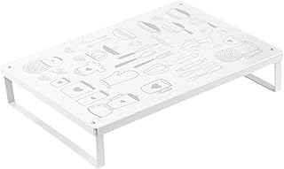 TOYANDONA Estante Organizador para Microondas Multifuncional Soporte Resistente para Ollas y Especieros Estante Blanco de Hierro para Cocina Ahorro de Espacio y Fácil Limpieza