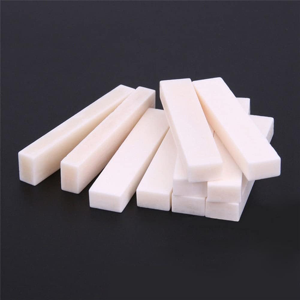 10PCS Buffalo Bone Blank Bone Nut 52x10x6mm Guitar Ukulele Luthier Saddle Bass DIY Builder : Musical Instruments