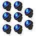 RUIZHI 8pcs Interruttore a Bilanciere Rotondo 12V 20A Interruttore a Levetta Impermeabile con Luce a LED 3 Pin Rocker Switch per Auto Barca Camion