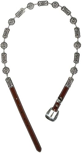 Angel Ranch Western Belt - Correa rectangular para mujer, diseño floral, color plateado D140005236