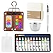 Watercolor Paint Set with Water Storage System - 12 Colors, Fill Bag & Cup, Portable Travel Art Kit for Sketching