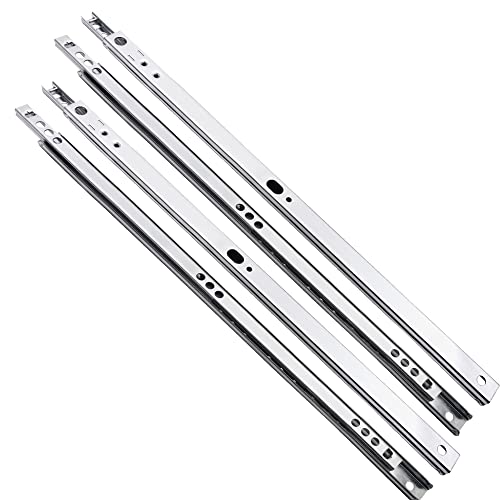 17mm x 310 mm Drawer Runners Slides Heavy Duty Ball Bearing Roller Sliders for Kitchen Furniture Cabinet Desk Drawers Replacement Accessory