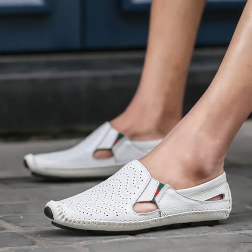 Men's Premium Leather Driving Loafers - Lightweight Slip - On, Breathable Air - Flow Design, Moccasin - Inspired, Ideal for Walking & Outdoor4