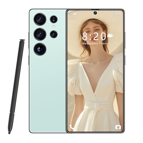 Téléphone S25 Ultra Max 5G – 16Go de RAM, 1To de Stockage | Écran AMOLED 7,3 (1440 x 3040) | Appareil Photo Pro 108 Mpx (72 Mpx) | Batterie 8000 mAh | Snapdragon 8Gen 3 (10 cœurs),Cyan-1TB