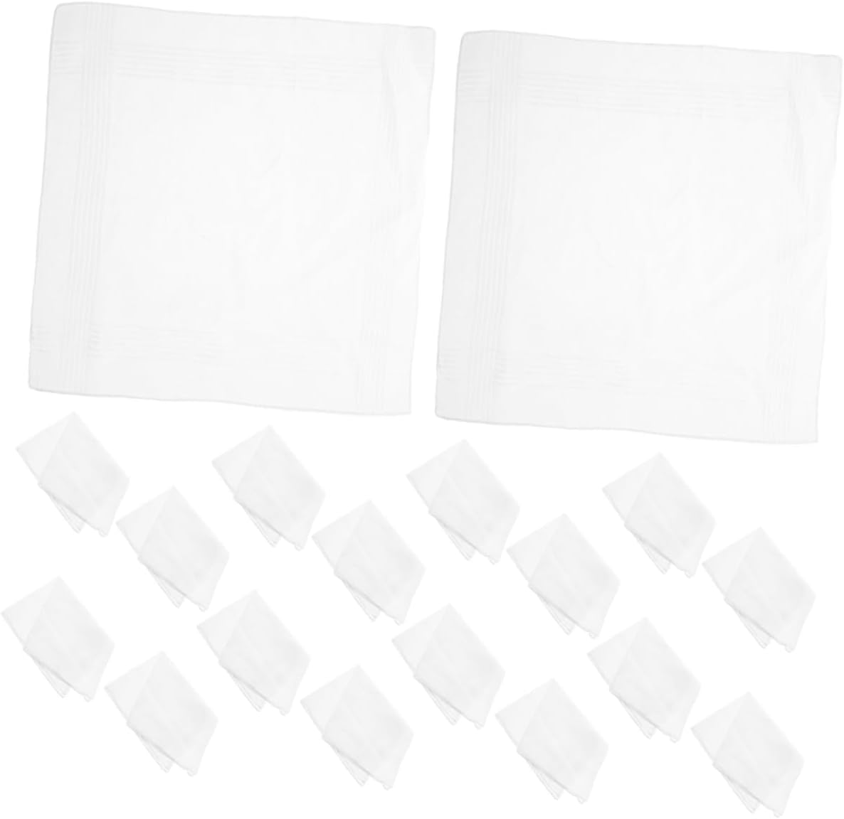 NOLITOY 18pcs Men's Cotton Handkerchiefs Pure Cotton Washable Sweat Absorbing Pocket Squares Wedding Handkerchief Daily Use