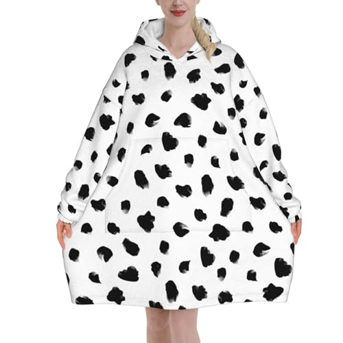 Sweat couverture femme oversize dalmatien plaid à manches flanelle