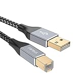 usb kabel beidseitig 【Hoche Übertragungsgeschwindigkeit】: Drucker Kabel ist aus dem stabilen und langlebigen Kupferleiter hergestellt. Deshalb könnte die maximale Datenübertragungsgeschwindigkeit beim USB 2.0-Standard von bis zu 480 Mb/s erreichen.