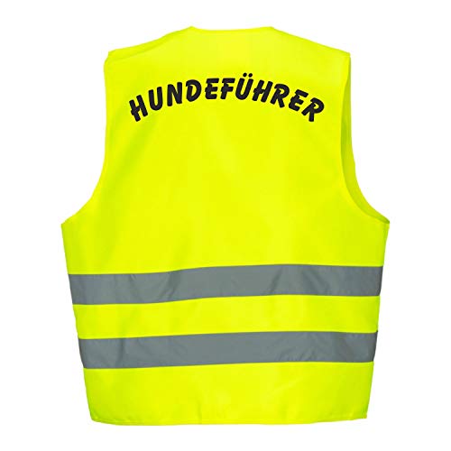 Preisvergleich Produktbild Warnweste GELB Sicherheitsweste Weste Hundefuehrer (Hundefuehrer 1 Weste)