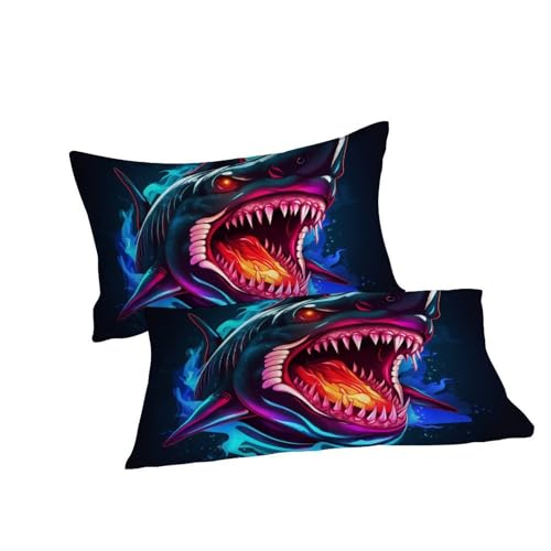 Couvre-lit microfibre requins 3 pièces avec fermeture éclair robuste taille XL - 7