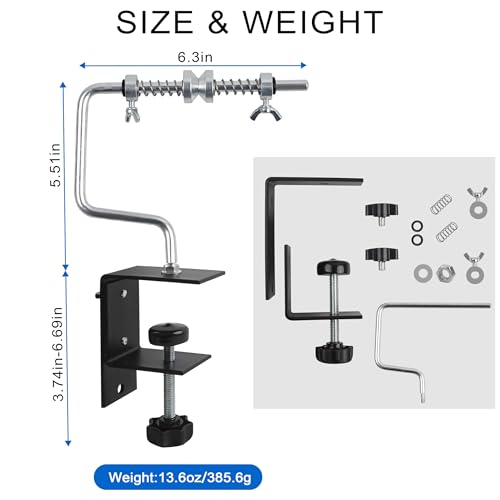 SHADDOCK Fishing Line Spooler Aluminum Line Winder with Clamp Adjustable Portable Winder Reel Spooling Station System Machine Multifunction Fishing Line Spooler Tool Accessories - Image 5