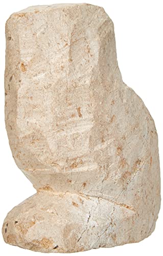 Honsell diseño de búho en Bruto de esteatita, Aprox. 10 cm de Alto, para Trabajar con Lima y raspador, Ideal también para niños, carbón