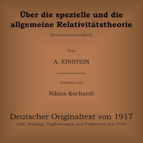 『&Uuml;ber die spezielle und die allgemeine Relativit&auml;tstheorie: Gemeinverst&auml;ndlich』のカバーアート