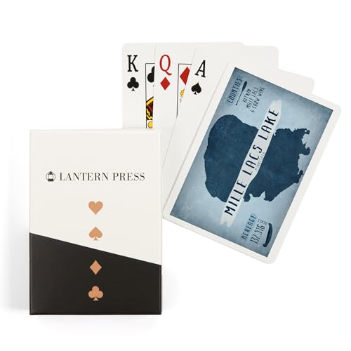 Baraja de póker Mille Lacs Lake, 52 cartas para adultos