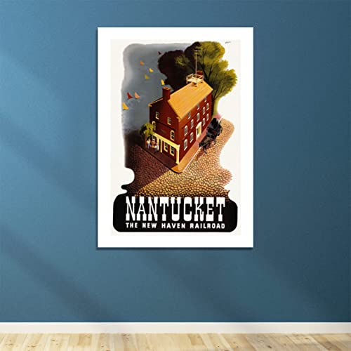 Affiche encadrée Nantucket The New Haven Railroad format medium