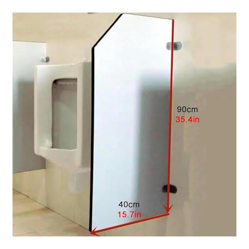 Cloison de toilette paroi d'urinoir A90x40cm lot de 2 séparations pour espaces publics