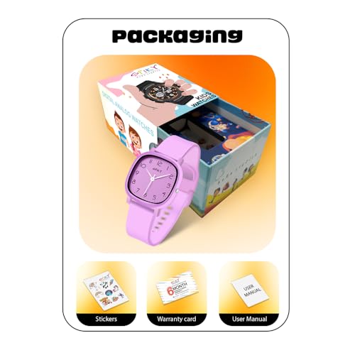 Image of SPIKY Analog Watch for Kids | Water Resistant & Lightweight | Durable & Soft Silicone Strap | Unisex Best Birthday Gift | Casual Analogue Wrist Watches for Boys & Girls | Age 2-14 yrs