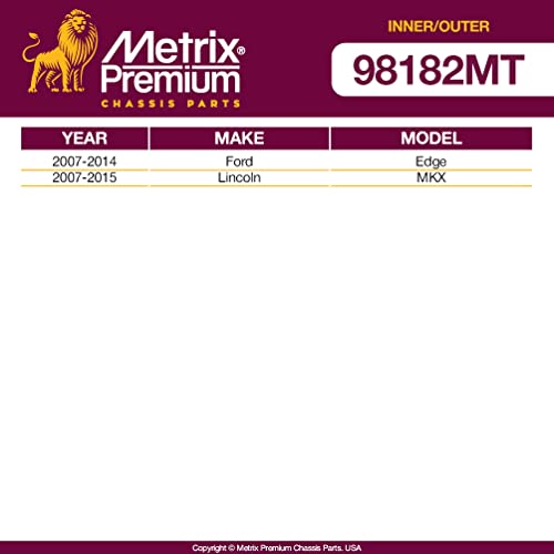 Metrix Premium Chassis Parts Inner & Outer Tie Rod End Kit Fits Ford Edge by METRIX PREMIUM CHASSIS PARTS - Used condition - Image 3