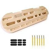 POWER GUIDANCE Rock Climbing Hangboard Wooden Hand Grip Strengthener Forearm Exerciser for Climbers Athletes
