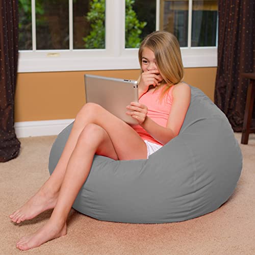 Posh Creations Bean Bag Chair for Kids, Teens, and Adults Includes Removable and Machine Washable Cover, Canvas Coloring Fabric - Fun Creatures, 48in - X-Large - Thumbnail 2