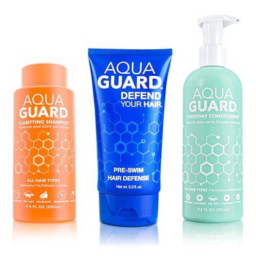 AQUA GUARD Swimmers Essential Hair Protection Bundle | Prevents Chlorine Damage + Softens Hair While