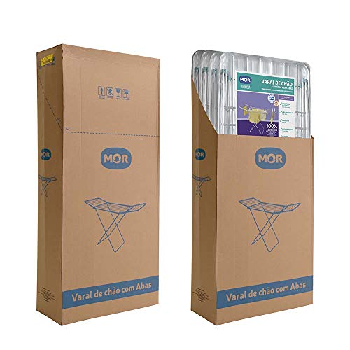 Varal De Chão Com Abas Alumínio Mor