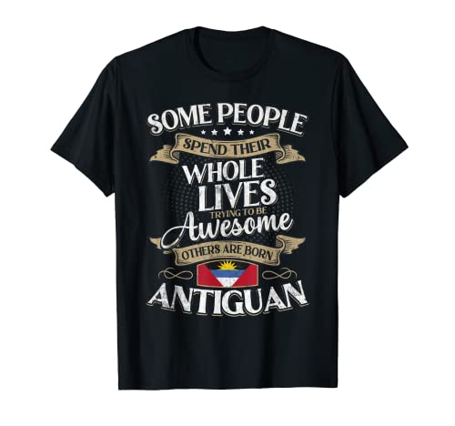 Antigua y Barbuda Diseño Antiguo Hombres y Mujeres Camiseta