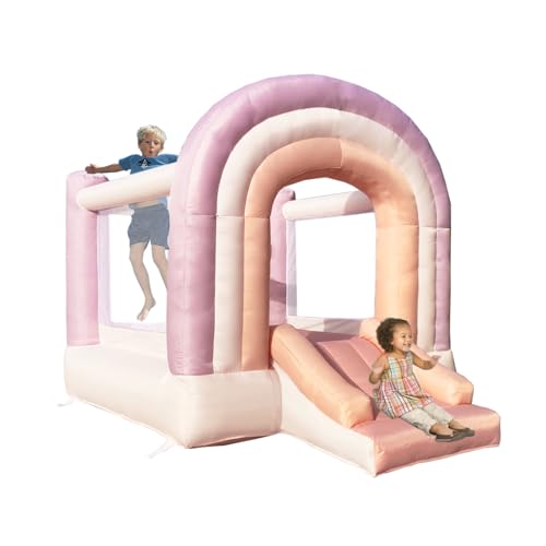 Image of Dream Castle Bounce House,Bounce House with Slide,Toddler Bouncy House with Blower for Indoor/Outdoor,8 ft L x 6 ft W,Ideal Gifts for Kids