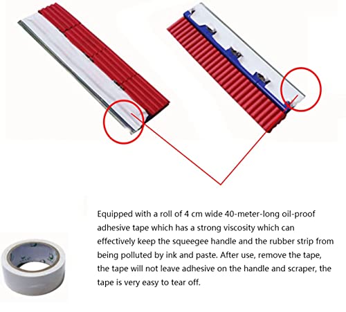 Intbuying 13" Modular Screen Printing Squeegee Assembling Metal Scraper Sponge Handle 65 Durometer Water Squeegee Ink Scraper #TOP24