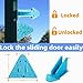 4 Pack Sliding Door Child Lock Security - Baby Safety Slide Window Locks for Kids Proof Patio Closet Doors No Drilling Tools Needed, Sliding Door Lock(Blue)