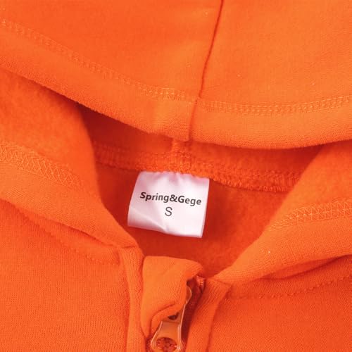 Image of Spring&Gege Youth Solid Fleece Hoodies Soft Full Zip Hooded Sweatshirts for Children (3-12 Years)