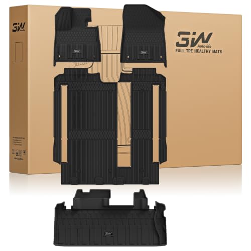 Image of 3W Floor Mats & Cargo Liner Fit 2021-2026 Toyota Sienna LE /XLE 8 Seat