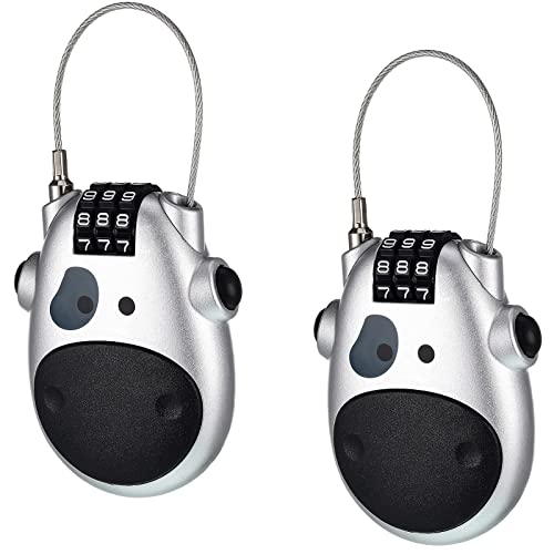 Peryiter 2 Pcs Cable Lock Combination Snowboard Locks 27 Inch Retractable...